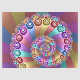 Beautiful Rainbow Colours Abstract Fractal Art Tissue Paper