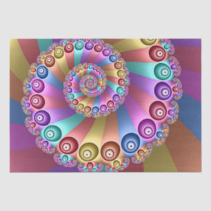 Beautiful Rainbow Colours Abstract Fractal Art Tissue Paper