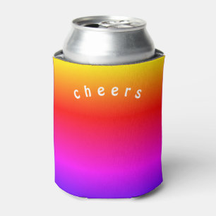Beautiful Rainbow Colours Can Cooler Cheers