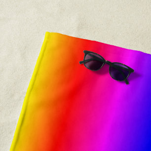 Beautiful Rainbow Colours - Neon Beach Towel