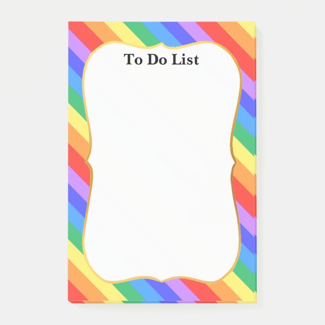 Beautiful Rainbow Colours Post-it Notes (Front)