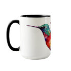 Beautiful Rainbow Hummingbird with Splatter Effect