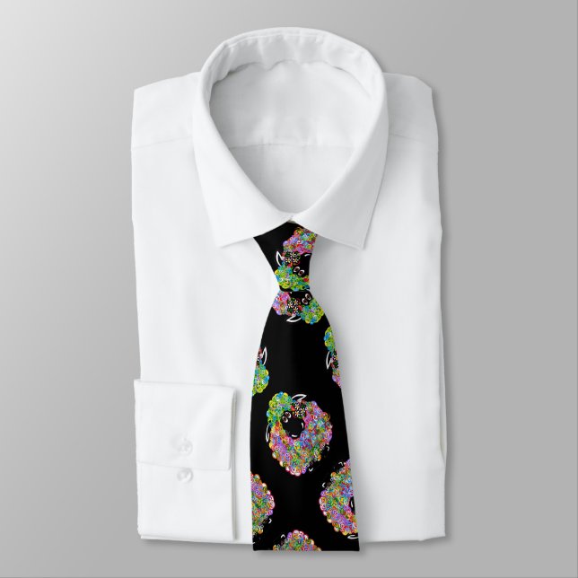 Beautiful Rainbow Sheep Of The Family Tie (Tied)