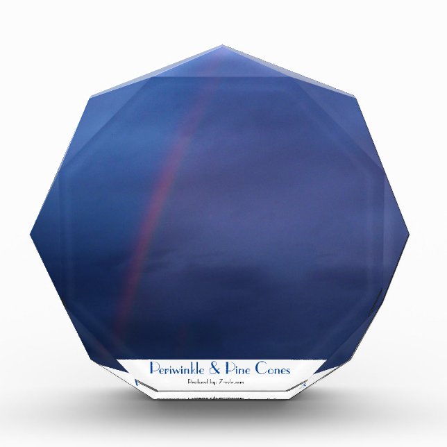 Beautiful rainbow through rich blue, purple clouds photo block (Front)
