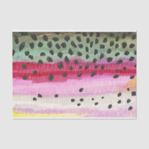 Beautiful Rainbow Trout Fishing Tissue Paper