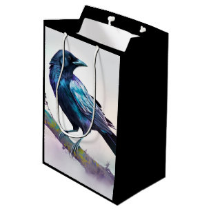 Beautiful Raven on a Tree Branch Medium Gift Bag