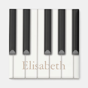 Beautiful Realistic Piano Keys Personalised Music Magnet