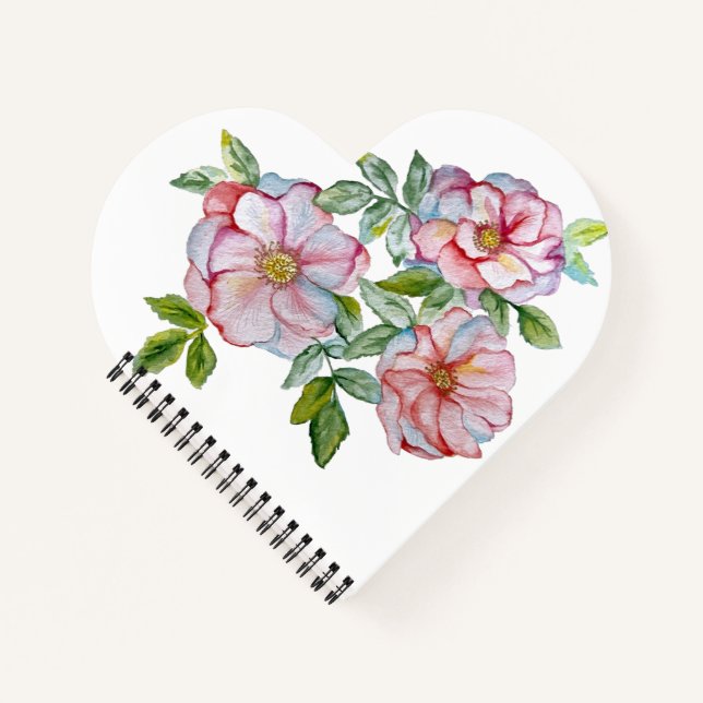 Beautiful realistic watercolor roses. notebook (Front)