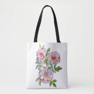 Beautiful realistic watercolor roses. tote bag