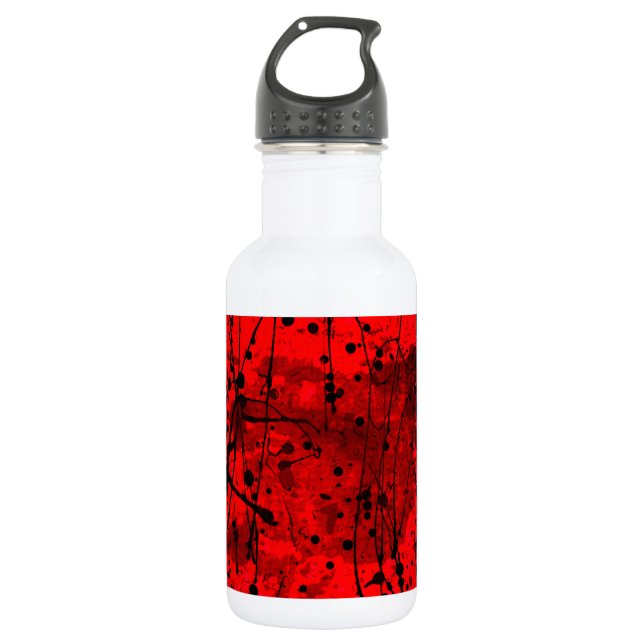 Beautiful Red Abstract Art Splatters 532 Ml Water Bottle (Front)