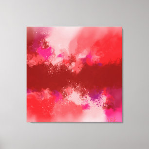 Beautiful Red Abstract Conteporary Modern Canvas Print
