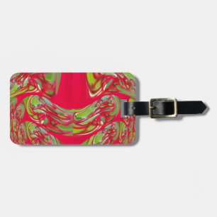 Beautiful Red and Green Texture Color Abstract Art Luggage Tag