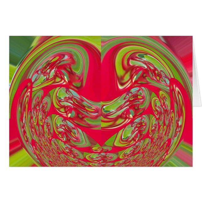 Beautiful Red and Green Texture Colour Abstract Ar (Front Horizontal)