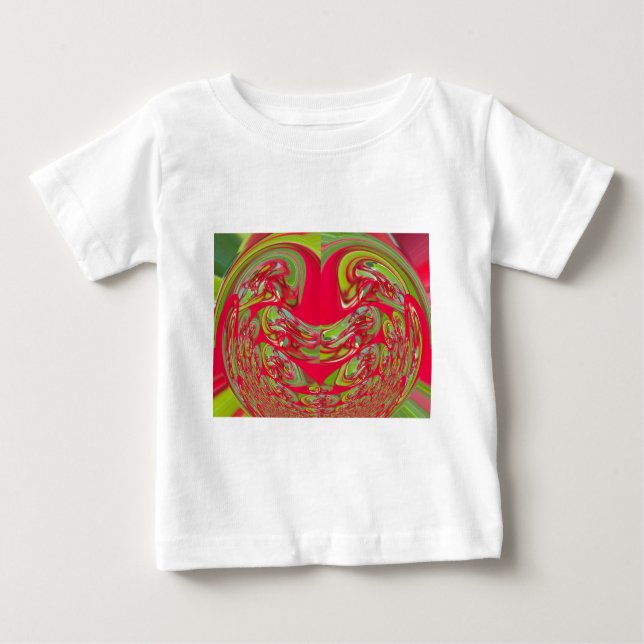 Beautiful Red and Green Texture Colour Abstract Ar Baby T-Shirt (Front)