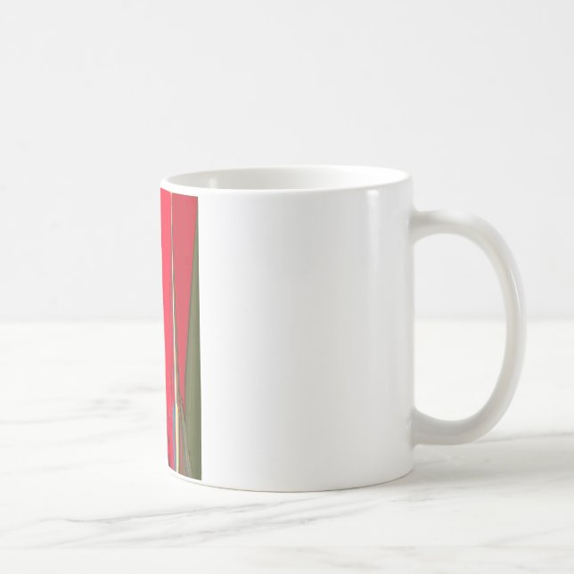 Beautiful Red and Green Texture Colour Abstract Ar Coffee Mug (Right)