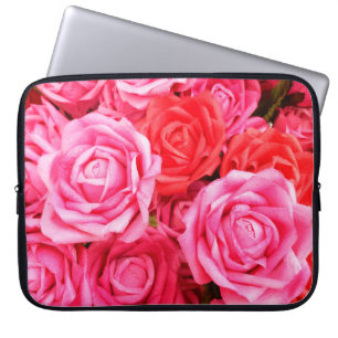 Beautiful red and pink roses laptop sleeve