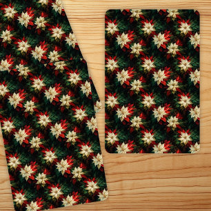 Beautiful Red and White Poinsettias Playing Cards