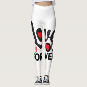 Beautiful red and white valentine's day laggings leggings