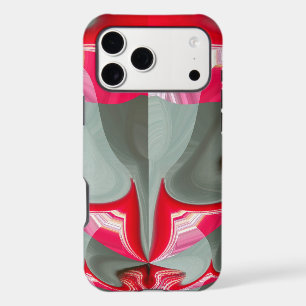 beautiful Red ash grey geometric motif ART design