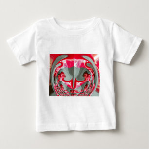 beautiful Red ash grey geometric motif ART design Baby T-Shirt