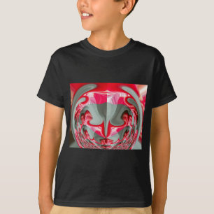 beautiful Red ash grey geometric motif ART design T-Shirt