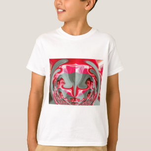 beautiful Red ash grey geometric motif ART design T-Shirt