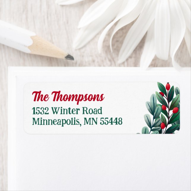 Beautiful Red Berry Greenery Christmas (Insitu)