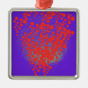 beautiful red bubble baloon metal tree decoration