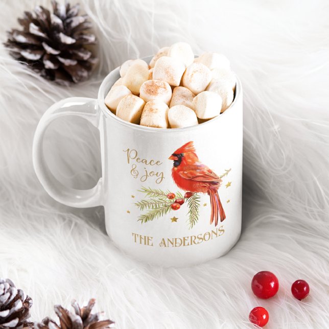 Beautiful Red Cardinal Christmas Coffee Mug (Creator Uploaded)