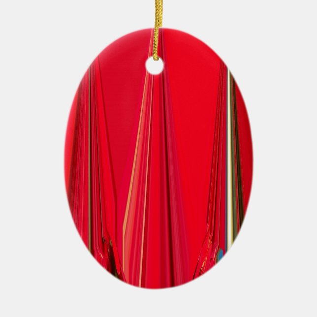 Beautiful Red Design Ceramic Tree Decoration (Front)