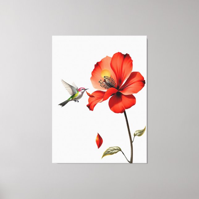 Beautiful Red Flower Canvas Print (Front)