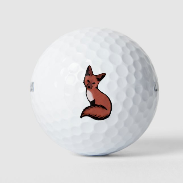 Beautiful Red Fox Golf Balls (Front)