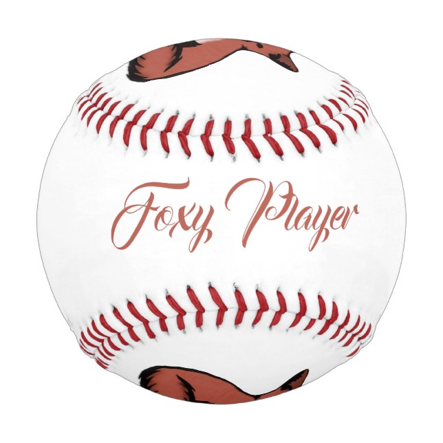 Beautiful Red Foxy Fox Baseball (Back)