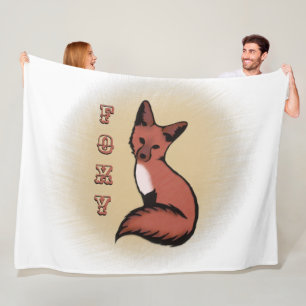 Beautiful Red Foxy Fox Fleece Blanket
