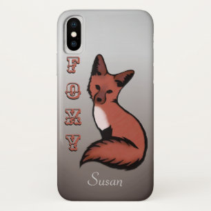 Beautiful Red Foxy Fox Name Case-Mate iPhone Case