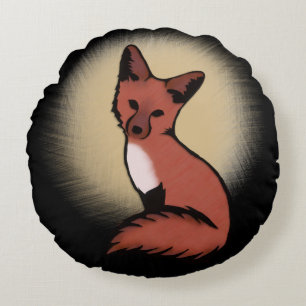Beautiful Red Foxy Fox Round Cushion