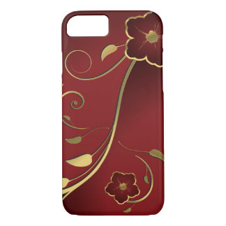 Beautiful Red & Gold Floral Fine Art Case-Mate iPhone Case