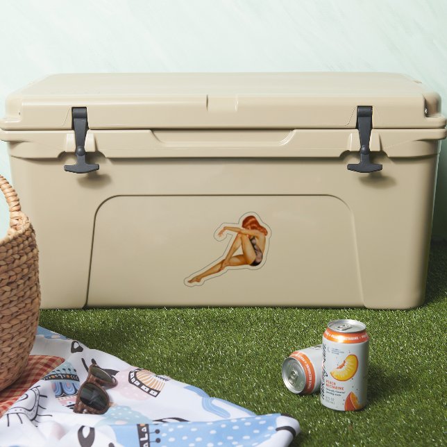 Beautiful Red Head Pin-up Girl (Cooler)