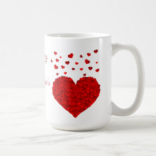 Beautiful Red Heart Valentine's Day Coffee Mug