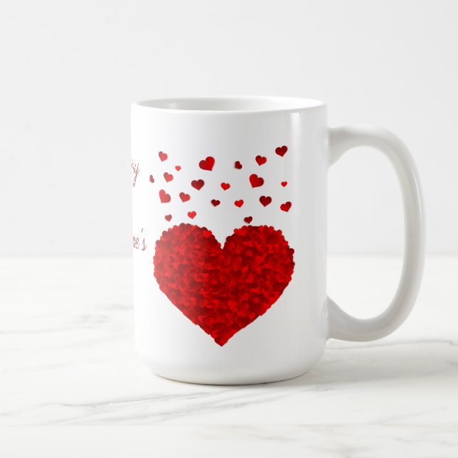 Beautiful Red Heart Valentine's Day Coffee Mug (Right)