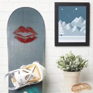 Beautiful Red Kiss Isolated Vector Art