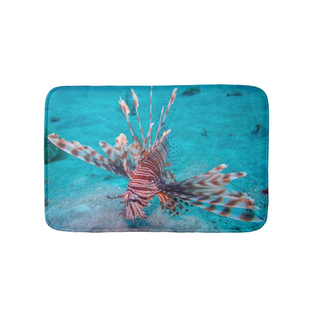 Beautiful Red Lion Fish Bath Mat (Front)