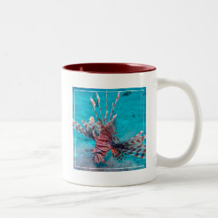 Beautiful Red Lion Fish Two-Tone Coffee Mug