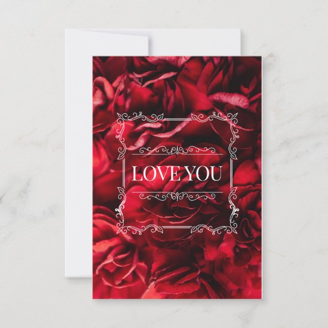 beautiful red love you card (Front)