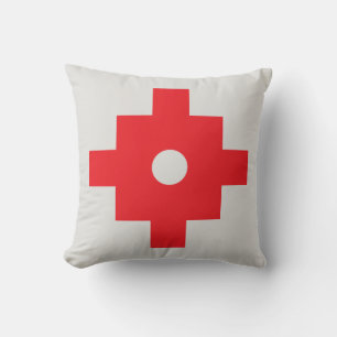 Beautiful Red Machu Picchu Inka Design Cushion