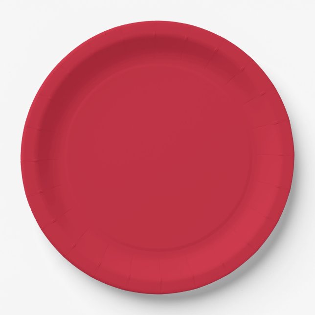 "Beautiful Red" Paper Plate (Front)