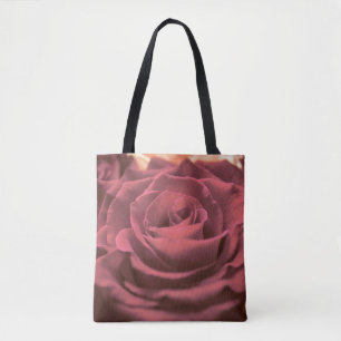 Beautiful red pink roses flowers photo romantic re tote bag