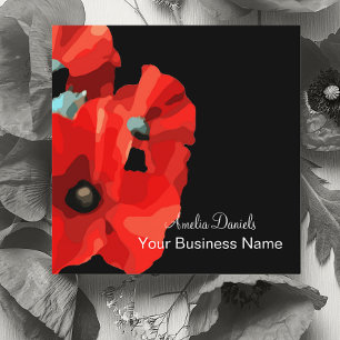 Beautiful Red Poppy Business Card