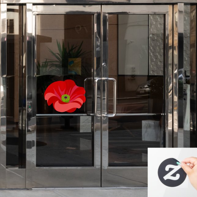 Beautiful Red poppy commemorative (Office Door)