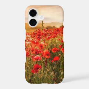 Beautiful red poppy field case
